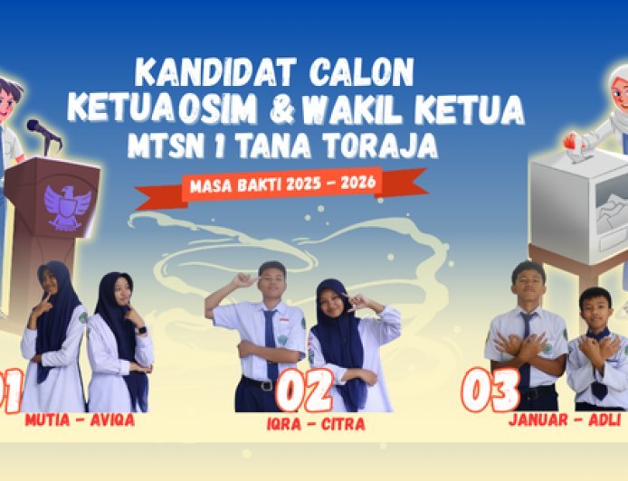 Survey Elektabilitas Kandidat Ketua OSIM MTsN 1 Tana Toraja Periode 2025-2026