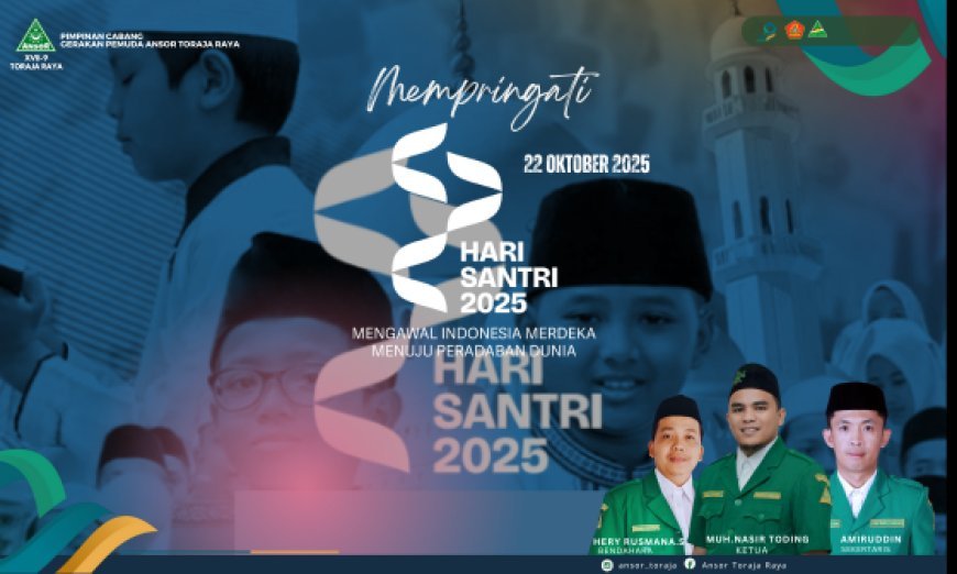 GP Ansor Toraja Raya Mengucapkan : Selamat Hari Santri!!
