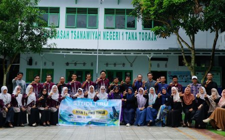 MTsN 1 Tana Toraja Sambut Kunjungan Study Tiru dari MAN Luwu Timur